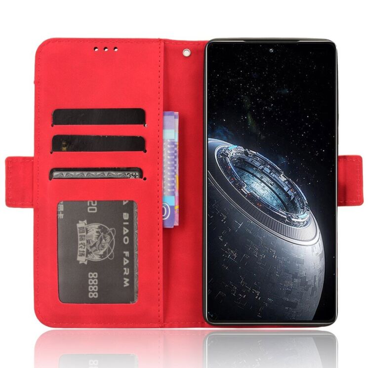 Чехол Deexe Wallet Stand для Infinix GT 20 Pro - Red: фото 2 из 8