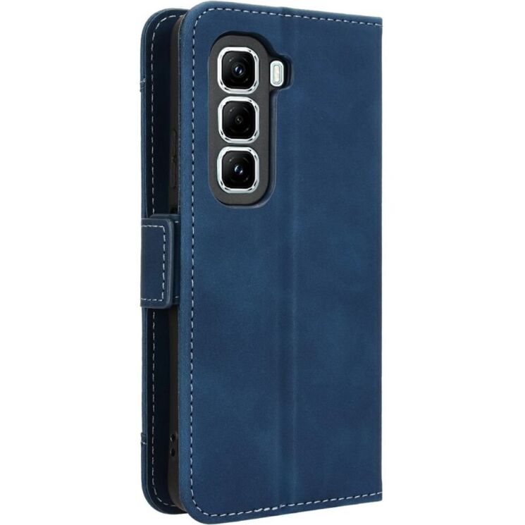 Чехол Deexe Wallet Stand для Infinix Hot 50 Pro - Blue: фото 7 из 7