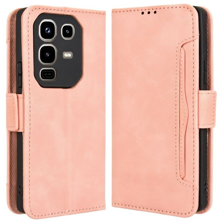Чехол Deexe Wallet Stand для Infinix Note 50 / Note 50 Pro - Pink: фото 1 из 7