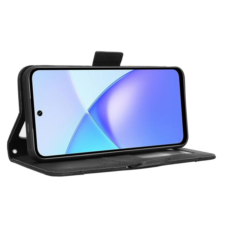 Чохол Deexe Wallet Stand для Infinix Smart 10 Plus - Black: фото 6 з 14