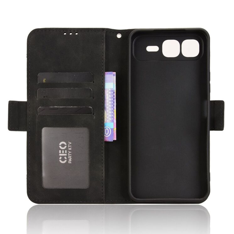 Чохол Deexe Wallet Stand для Infinix Smart 10 Plus - Black: фото 4 з 14