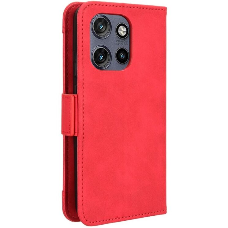 Чехол Deexe Wallet Stand для Motorola Edge 50 Neo - Red: фото 7 из 7