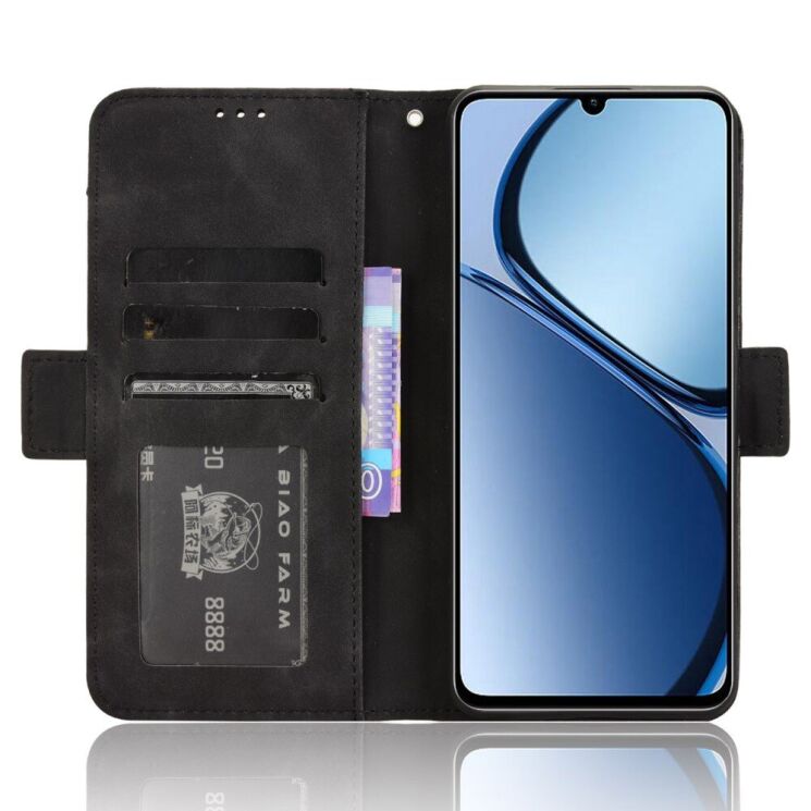 Чехол Deexe Wallet Stand для Realme C63 / C61 / Note 60x - Black: фото 2 из 7