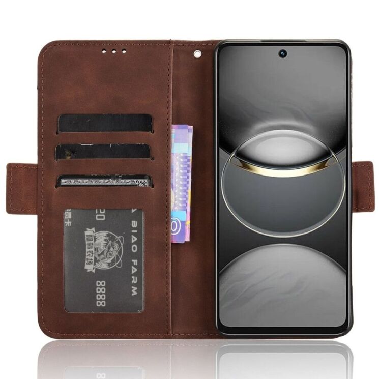 Чехол Deexe Wallet Stand для TECNO Spark 30 - Brown: фото 2 из 8