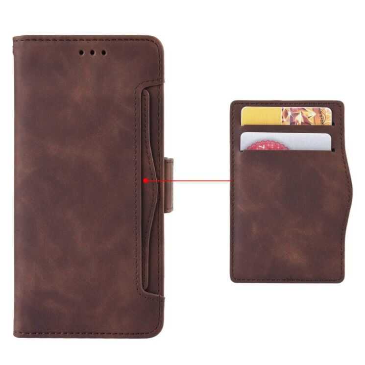 Чехол Deexe Wallet Stand для TECNO Spark 30 - Brown: фото 4 из 8