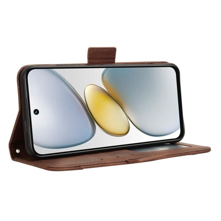 Чехол Deexe Wallet Stand для TECNO Spark Go 1 - Brown: фото 4 из 7