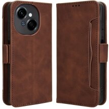 Чехол Deexe Wallet Stand для TECNO Spark Go 1 - Brown: фото 1 из 7
