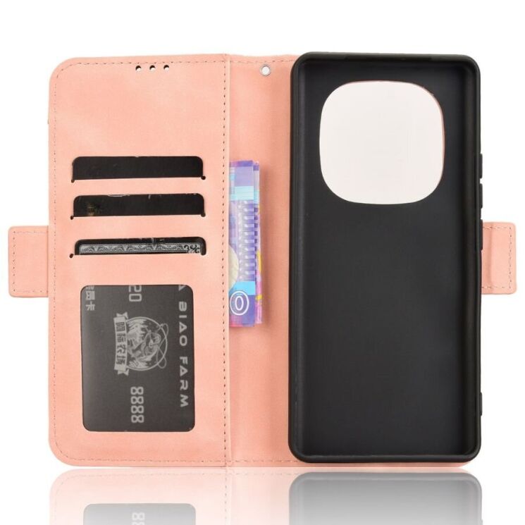 Чехол Deexe Wallet Stand для Xiaomi Redmi Note 14 Pro 5G / Note 14 Pro Plus / Poco X7 - Pink: фото 5 из 7