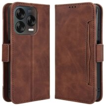 Чохол Deexe Wallet Stand для ZTE Nubia V70 Design - Brown: фото 1 з 7