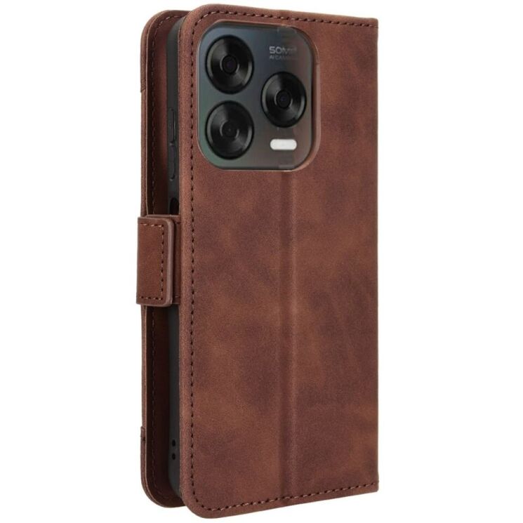 Чехол Deexe Wallet Stand для ZTE Nubia V70 Design - Brown: фото 7 из 7