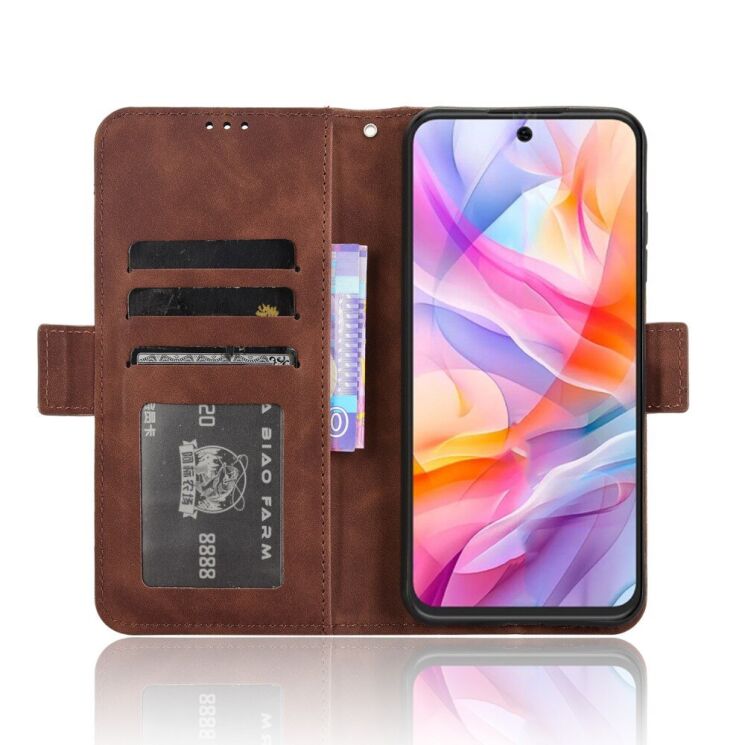 Чехол Deexe Wallet Stand для ZTE Nubia V70 Design - Brown: фото 3 из 7