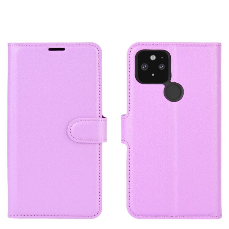 Классический чехол-книжка Deexe Book Type для Google Pixel 4a 5G - Purple: фото 6 из 6