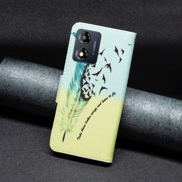 Чохол-книжка Deexe Color Wallet для Motorola Moto E13 - Feather: фото 3 з 7