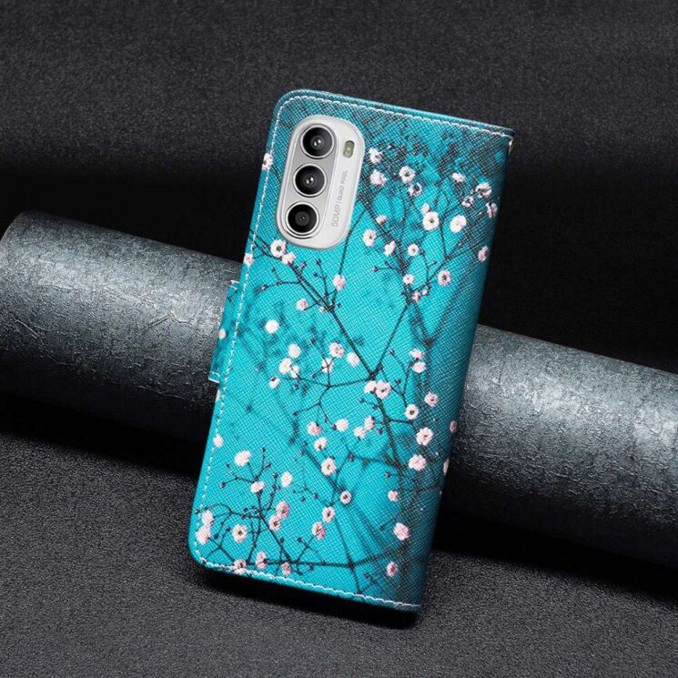 Чохол-книжка Deexe Color Wallet для Motorola Moto G52 / G82 - Plum Blossom: фото 3 з 8