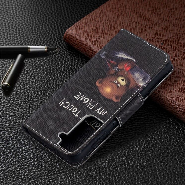 Чехол-книжка Deexe Color Wallet для Samsung Galaxy S21 (G991) - Bear: фото 6 из 9