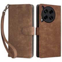 Чехол-книжка Deexe Delta Book для TECNO Camon 30 (CL6) - Brown: фото 1 из 8