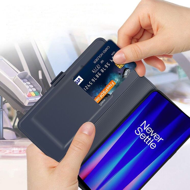 Чохол-книжка Deexe Faro Wallet для OnePlus Nord CE 4 Lite - Black: фото 6 з 7