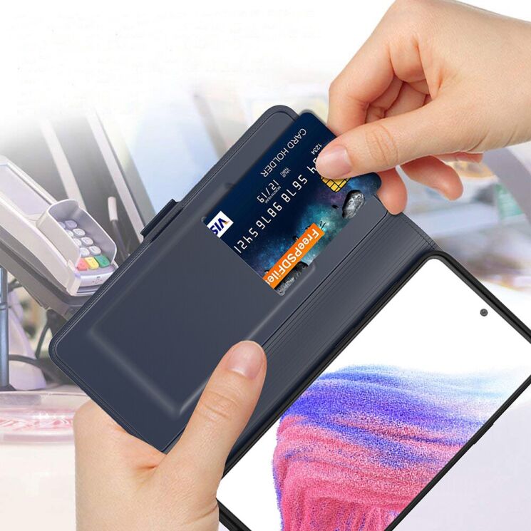 Чехол-книжка Deexe Faro Wallet для Samsung Galaxy S26 FE - Blue (412709L) Чехол-книжка Deexe Faro Wallet для Samsung Galaxy S26 FE - Blue: фото 5 из 7