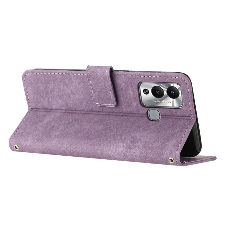 Чохол-книжка Deexe Lines Series для Infinix Hot 12 Play - Purple: фото 5 з 12