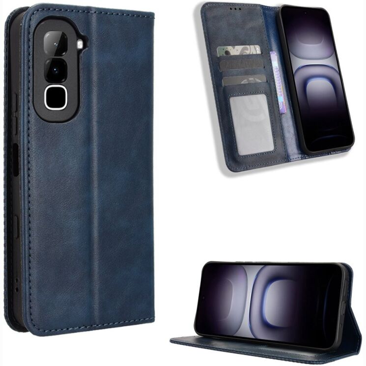 Чохол-книжка Deexe Retro Style для Infinix Hot 70 - Blue: фото 2 з 19