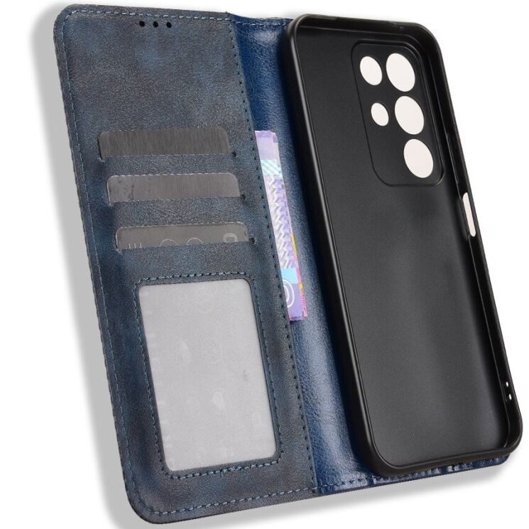 Чехол-книжка Deexe Retro Style для Realme C85 Pro - Blue (403902L) Чехол-книжка Deexe Retro Style для Realme C85 Pro - Blue: фото 5 из 19