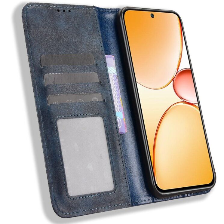 Чехол-книжка Deexe Retro Style для Realme C85 Pro - Blue (403902L) Чехол-книжка Deexe Retro Style для Realme C85 Pro - Blue: фото 6 из 19