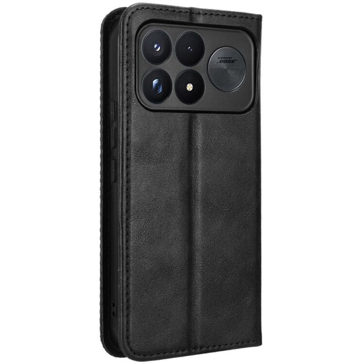 Чехол-книжка Deexe Retro Style для Xiaomi Poco F9 Ultra - Black: фото 8 из 20