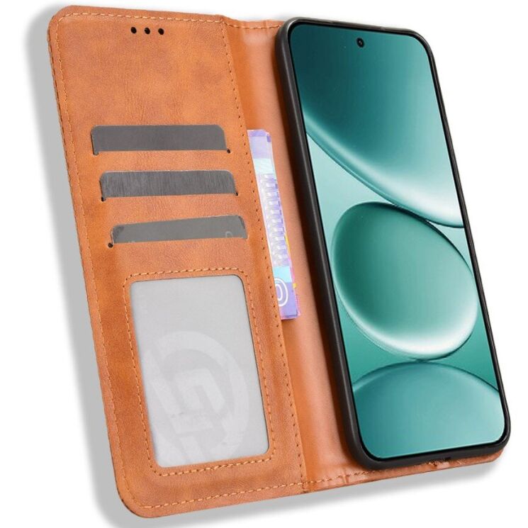 Чохол-книжка Deexe Retro Style для Xiaomi Redmi Note 15 Pro 5G - Brown (405013Z) Чохол-книжка Deexe Retro Style для Xiaomi Redmi Note 15 Pro 5G - Brown: фото 6 з 18