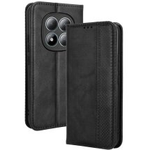 Чехол-книжка Deexe Retro Style для Xiaomi Redmi Note 15 Pro - Black: фото 1 из 19