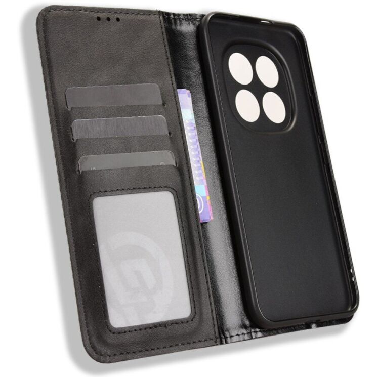 Чехол-книжка Deexe Retro Style для Xiaomi Redmi Note 15 Pro - Black: фото 5 из 19