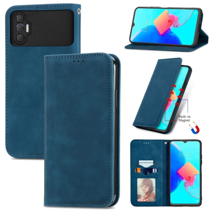 Чохол-книжка Deexe Wallet Case для Tecno Spark 8P (KG7n) - Blue: фото 6 з 8
