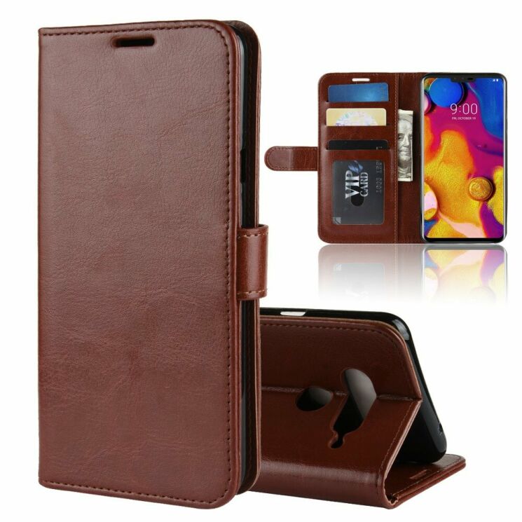 Чехол-книжка Deexe Wallet Style для LG V40 ThinQ - Brown: фото 1 из 6