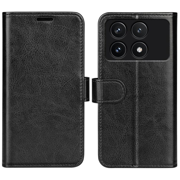 Чехол-книжка Deexe Wallet Style для Xiaomi Poco F6 Pro - Black: фото 1 из 7