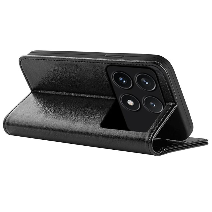 Чехол-книжка Deexe Wallet Style для Xiaomi Poco F6 Pro - Black: фото 4 из 7