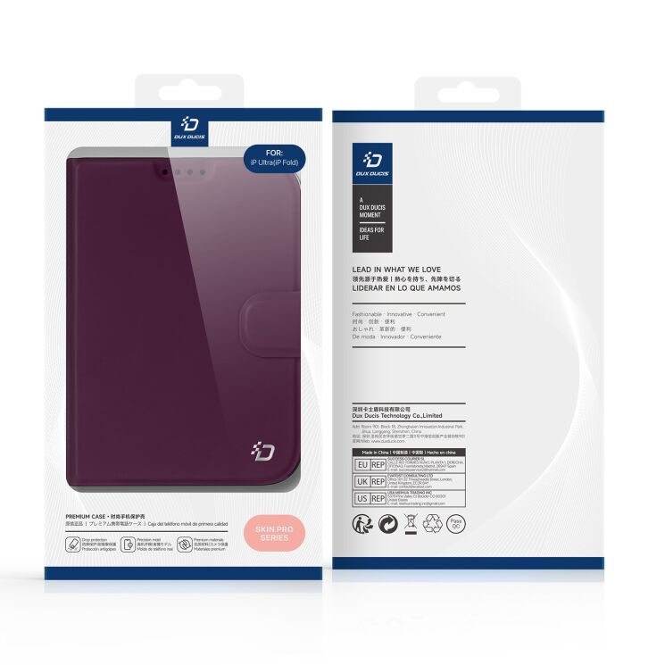 Чохол-книжка DUX DUCIS Skin Pro (FF) для iPhone Duo - Dark Cherry: фото 10 з 11