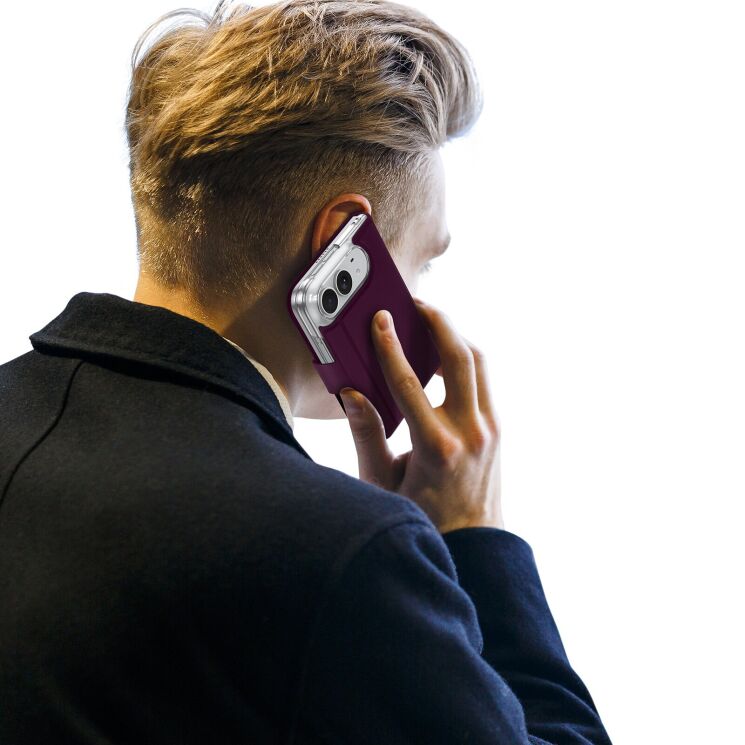 Чохол-книжка DUX DUCIS Skin Pro (FF) для iPhone Duo - Dark Cherry: фото 9 з 11