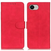 Чехол-книжка KHAZNEH Retro Wallet для Apple iPhone 16e - Red: фото 1 из 8