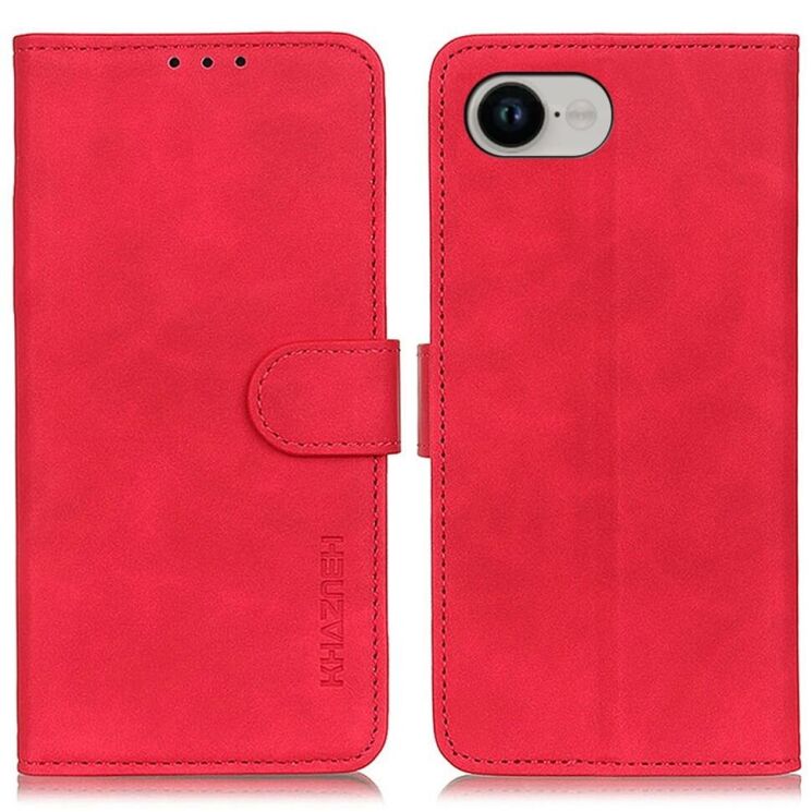 Чохол-книжка KHAZNEH Retro Wallet для Apple iPhone 16e - Red: фото 1 з 8
