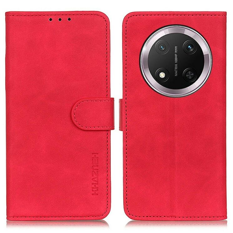 Чехол-книжка KHAZNEH Retro Wallet для Honor Magic 7 Lite - Red: фото 1 из 8