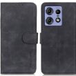 Чехол-книжка KHAZNEH Retro Wallet для Motorola Edge 50 Pro - Black (353636B)