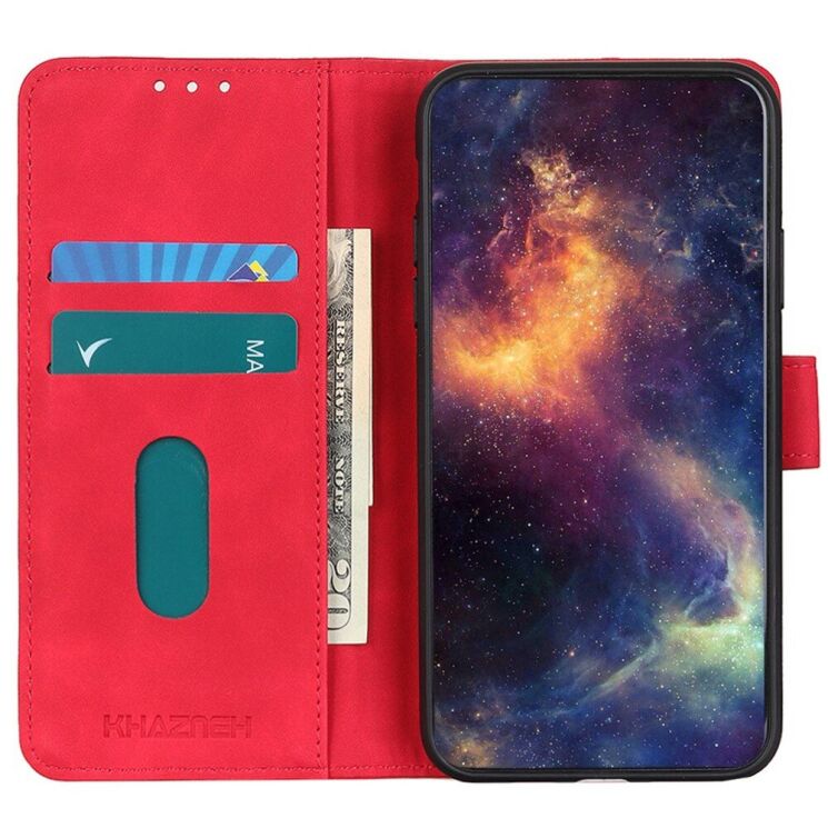 Чохол-книжка з застібкою KHAZNEH Retro Wallet для OnePlus Nord CE 2 Lite - Red: фото 4 з 10