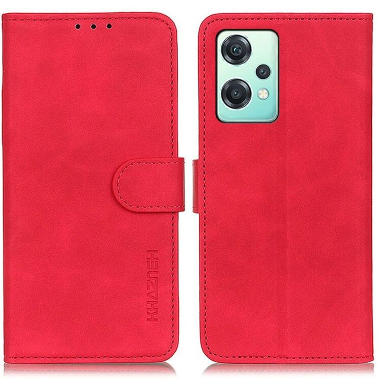 Чохол-книжка з застібкою KHAZNEH Retro Wallet для OnePlus Nord CE 2 Lite - Red: фото 1 з 10