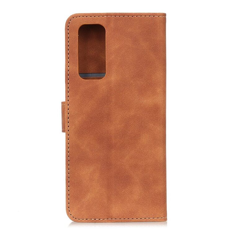 Чехол-книжка с застежкой KHAZNEH Retro Wallet для VIVO V20 SE - Brown: фото 3 из 10