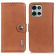 Чехол-книжка KHAZNEH Wallet Cover для Motorola Moto G75 - Brown (367824Z). Фото 1 из 8