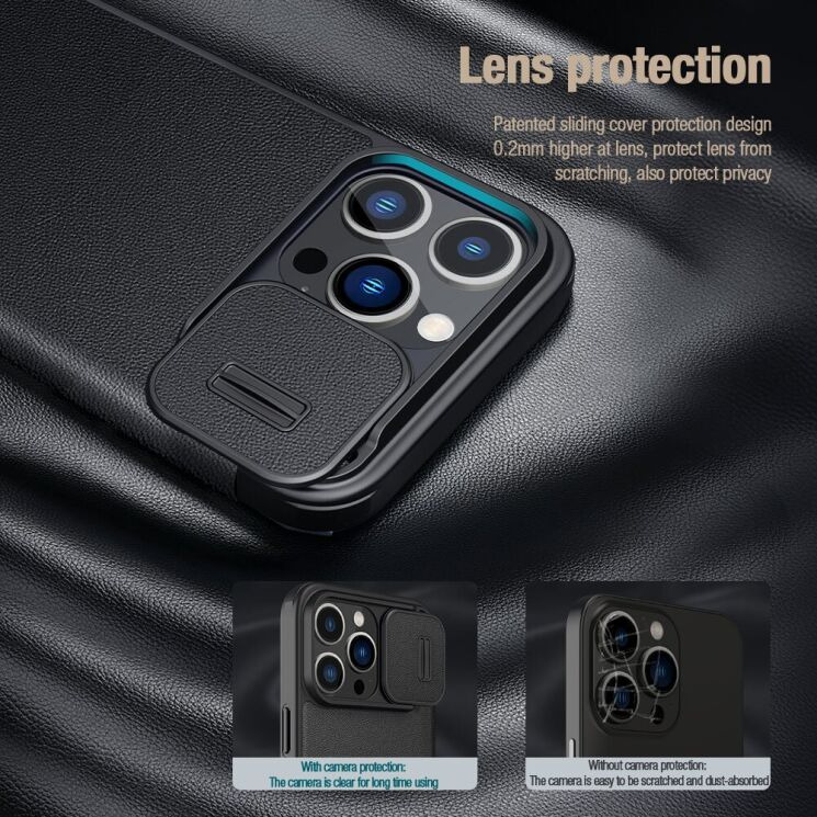 Чохол-книжка NILLKIN Qin Pro для Apple iPhone 14 Pro Max - Grey: фото 8 з 21