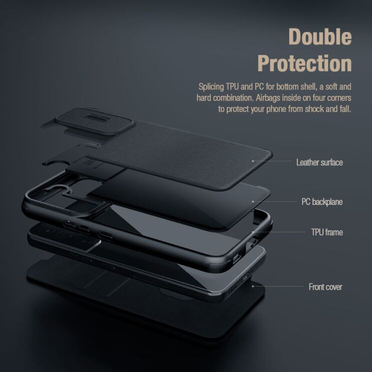 Чохол-книжка NILLKIN Qin Pro для Apple iPhone 14 Pro Max - Grey: фото 10 з 21