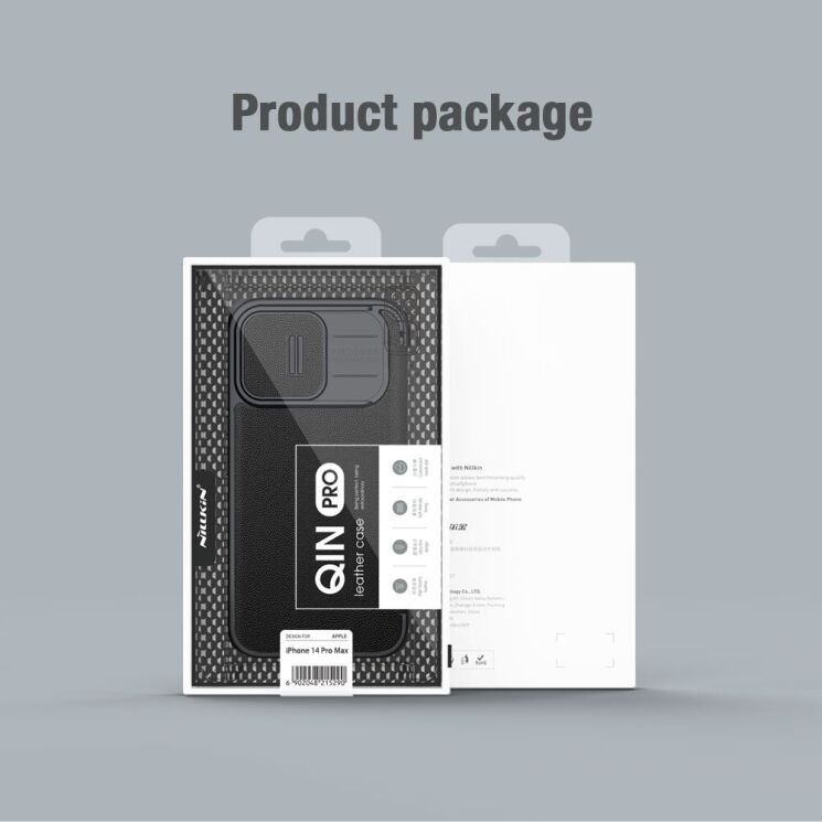 Чохол-книжка NILLKIN Qin Pro для Apple iPhone 14 Pro Max - Grey: фото 21 з 21