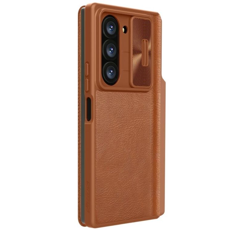 Чехол-книжка NILLKIN Qin Pro (FF) для Samsung Galaxy Fold 6 - Brown: фото 6 из 22