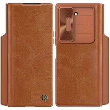Чехол-книжка NILLKIN Qin Pro (FF) для Samsung Galaxy Fold 6 - Brown: фото 1 из 22