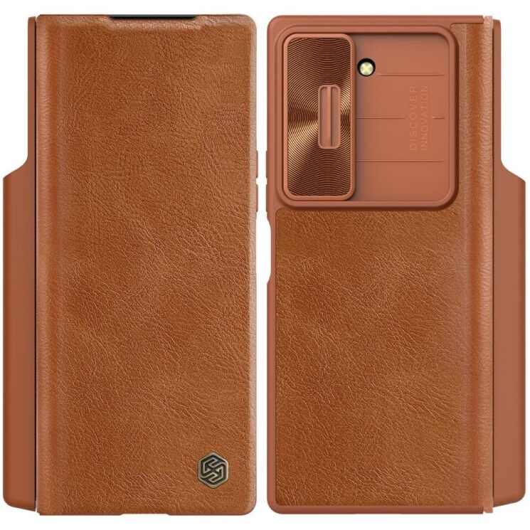 Чехол-книжка NILLKIN Qin Pro (FF) для Samsung Galaxy Fold 6 - Brown: фото 1 из 22